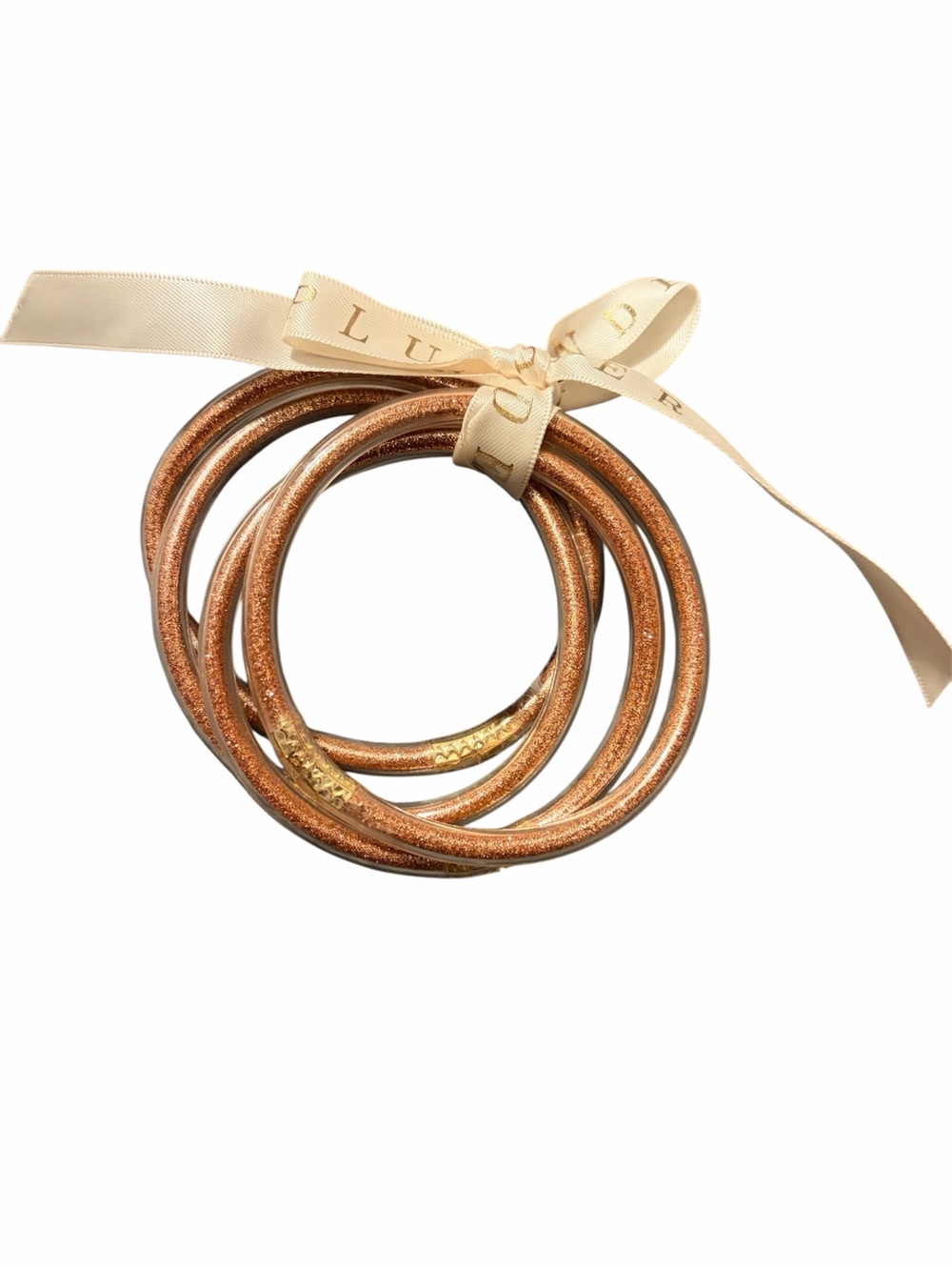 Plunder Rose Gold Metallic Bangle Bracelet Set